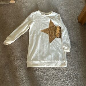 Flippy sequins gold and silver sweatshirt dress, barely worn